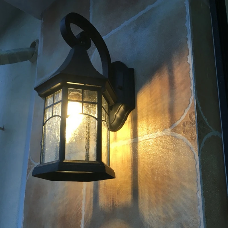 

LukLoy Outdoor Wall Lamp Waterproof European Retro Outdoor Balcony Wall Light Garden Villa Courtyard Outside wall Sconce