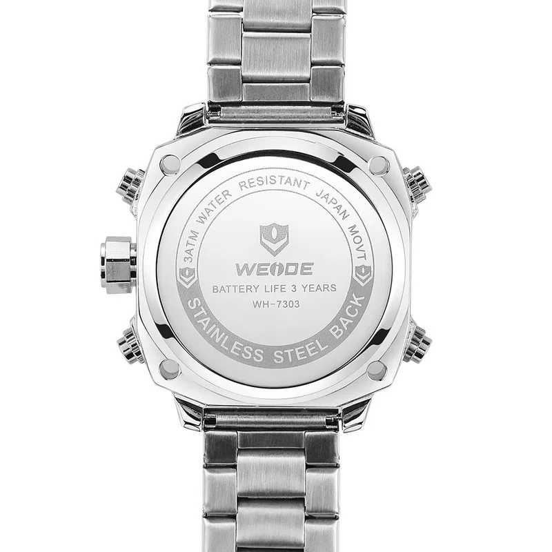 Dual Movement Display Sports Watch LCD Electronic Multi-function Watch