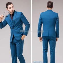 Slim Fit женихов Для мужчин Чирок жениха Смокинги для женихов Нотч Для мужчин костюм одна кнопка Best мужские свадебные ужин Костюмы(куртка+ Брюки для девочек+ жилет
