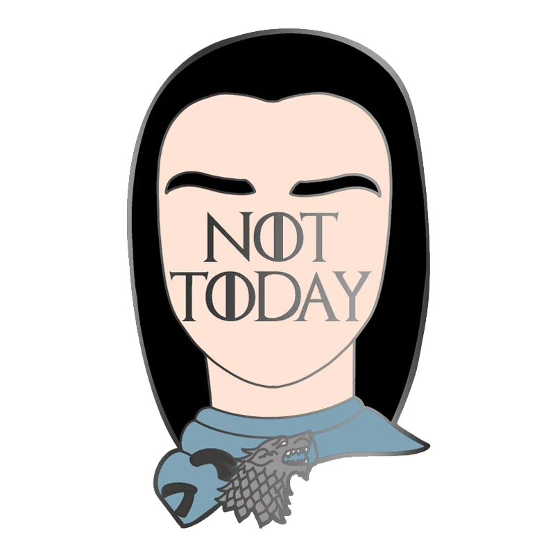 

Not Today Arya Stark lapel pin Game of Thrones fans gift