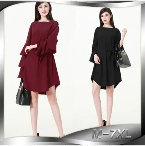 Новинка весна осень 2020 женское элегантное платье с рукавами фонариками Vestidos Плюс