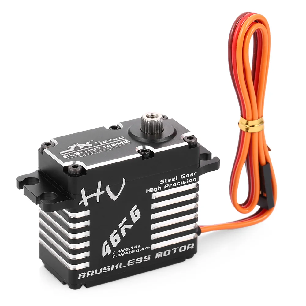 

JX BLS - HV7146MG 46KG 180 Degrees HV Steel Steering Gear Digital Servo For RC Robot Waterproof Steering Gear Digital Servo