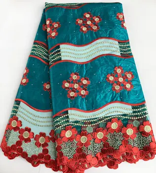 

5 yards African embroidery bazin riche getzner soft brocade fabric Patched Cut Out French lace tulle lace unique high quality