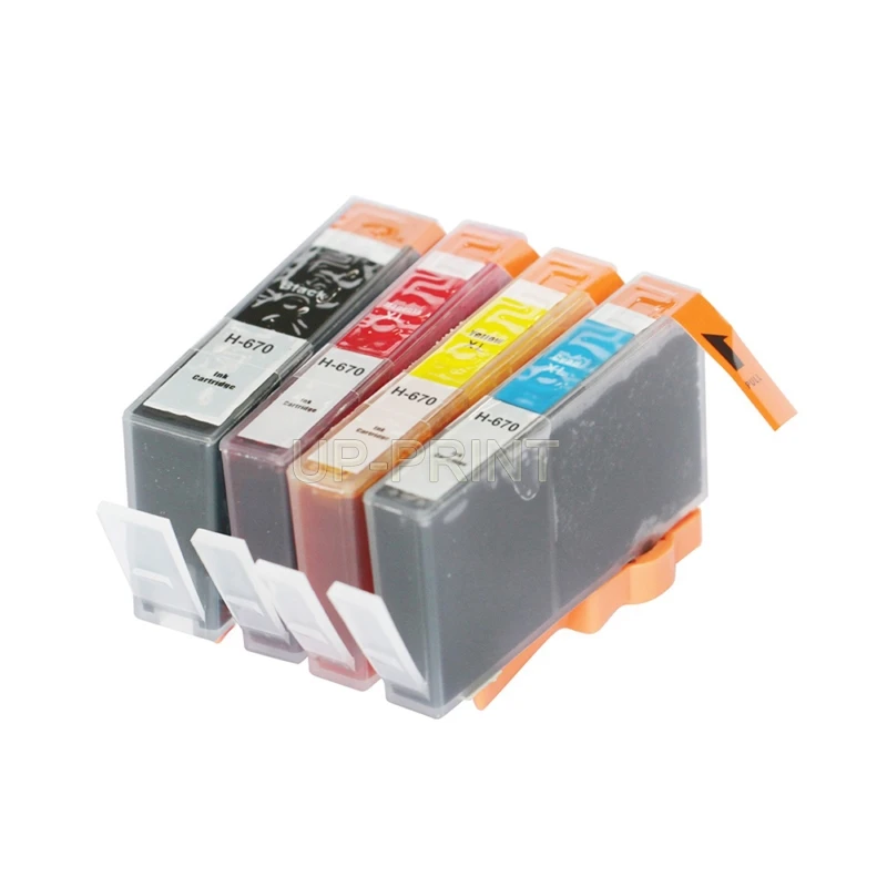 До 4 картриджей с чернилами совместимых hp670 670XL для принтера Deskjet 3525 4615 4625 5525 6525 и