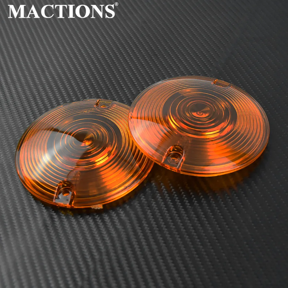 Turn Signal Light Lens Cover Motorcycle 2pcs Orange For Harley Touring