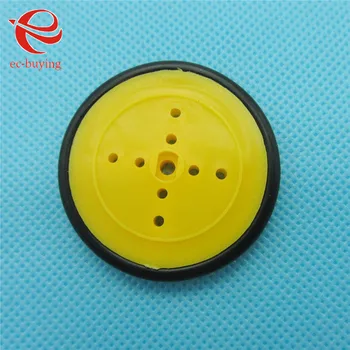 

20pcs/lot Small Smart Car Tire Chassis Plastic Robot Chassis Wheel Rubber Band