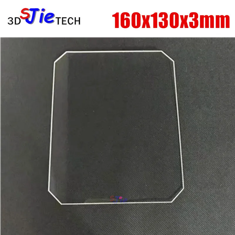 160x130x3 мм Угловая пластина из боросиликатного стекла вырезанная для Monoprice MP Select Mini