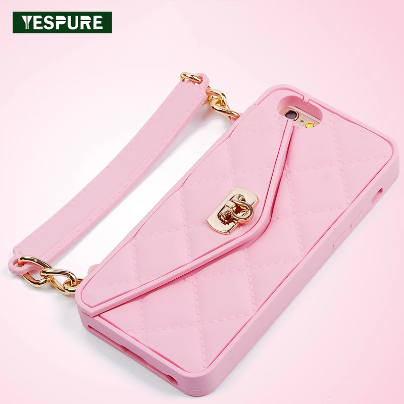 

YESPURE Fancy Soft Silicone Wallet Phone Case for Iphone 6 6s Luxury Women Phone Cover Small Money Purse Fundas Fille for Girls