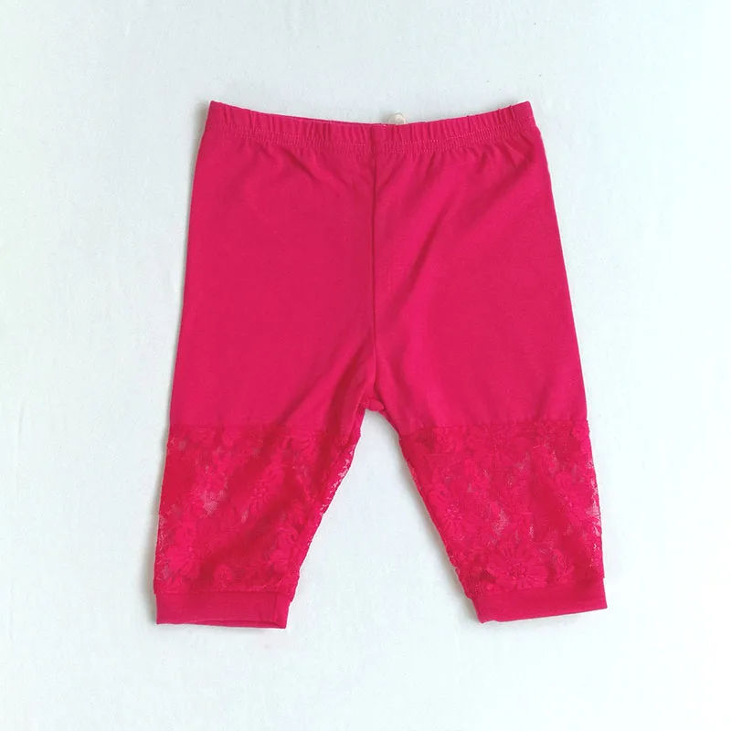 Children Tight Leggings Capri Pants Summer Korean Lace Girl Calf Length Pencil Shorts Cotton Thin Kids Legging girls pants kids pants girls trousers