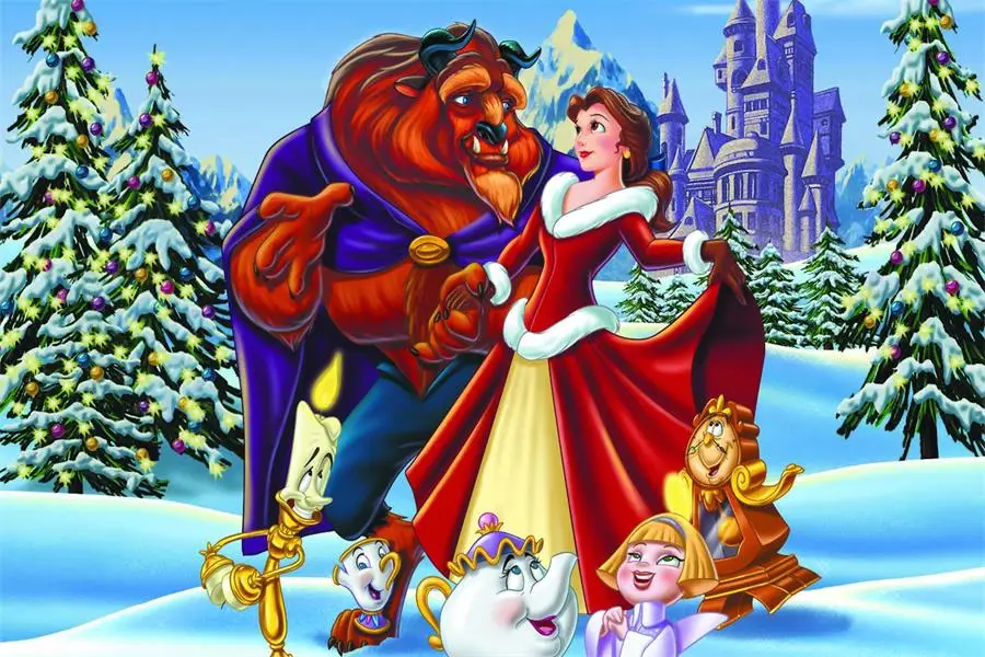 

Custom Canvas Art Beauty And The Beast Poster Beauty Wallpaper Kids Anime Wall Stickers Beast Mural Christmas Bedroom Decoration