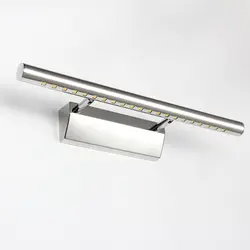 Зеркало LED Освещение 25 см 40 см 55 см 3 Вт 5 Вт 7 Вт современный LED Бра Лампы для мотоциклов Нержавеющая сталь зеркало LED лампы для Ванная комната