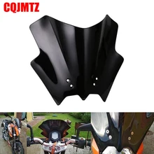Fumaça de Motocross Da Bicicleta Da Sujeira Da Motocicleta Dupla Bolha Windshield Windscreen Para KTM DUKE 125 200 390