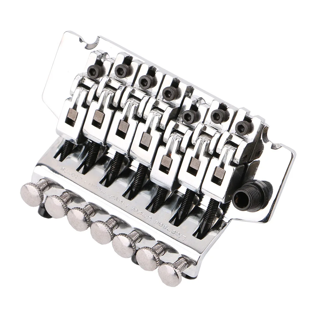 1 Set of Chrome 6 Strings Electric guitar Tremolo Bridge for Strat including Gold Tremolo Bridge