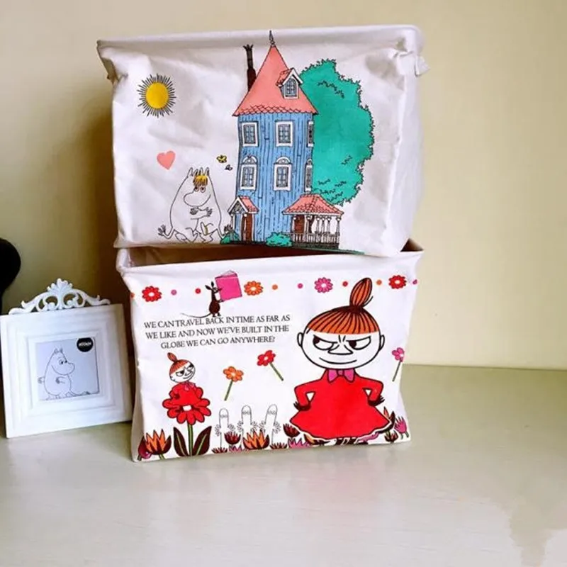 Ящик для хранения Moomins размером M корзина белья из плетеной ткани ящик