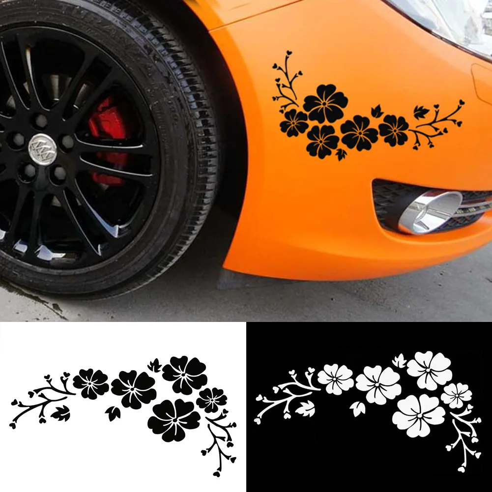 2 шт. для автомобильного стайлинга симпатичный цветочный декоративный ламинированный автомобильный стикер 30x14 см передний бампер покрытие царапины наклейки бампер наклейка