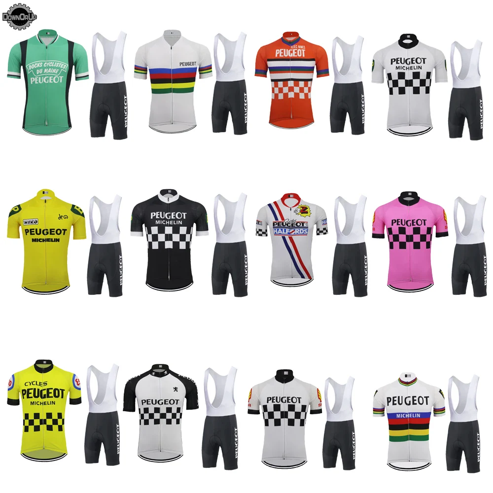 

NEW peugeot cycling jersey men set 9D gel breathable pad top team bicycle clothing summer Maillot ciclismo all Variety select