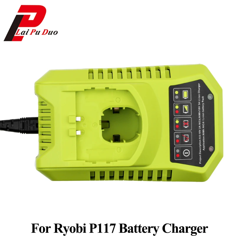 Цена P117 запасное зарядное устройство для Ryobi 12 V 18 V NI CD Ni MH литий ионный Батарея Электрический аксессуар отвертка Batteria адаптер