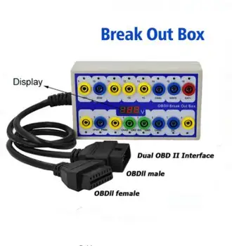 

Newest Auto Car OBD 2 Break Out Box OBD2 Breakout Box OBD OBDII Protocol Detector Diagnostic Connector Detector