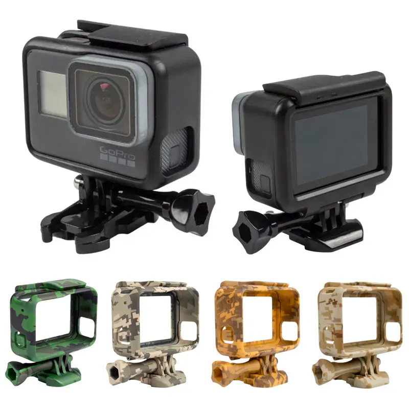 Красивый Красочный камуфляжный чехол рамка для Go Pro Hero 5 классический черный