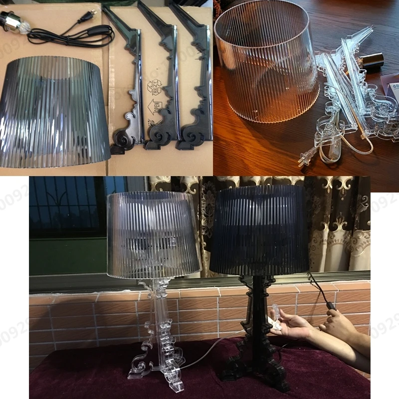  GZMJ Wonderland Modern Transparent ABS Plastic Phantom Shadows Bedroom Bedside Table Lamps LED Read