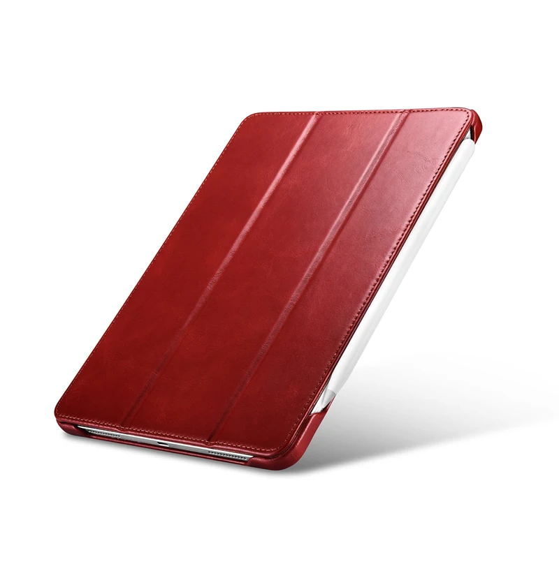 Чехол из натуральной воловьей кожи в стиле ретро для нового iPad Pro 1", тонкий бизнес складной чехол с подставкой для Apple iPad Pro 11 дюймов