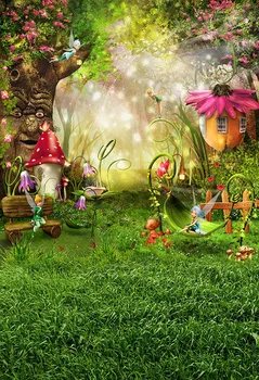 

Vinyl Photography Backdrops Fairytale Wonderland Enchanted Forest photo background children Backdrops for Photo Studio fotografi
