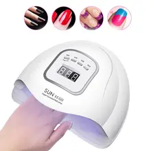 Белый 80 Вт УФ светодиодный светильник для ногтей Сушилка для ногтей 10 S/30 S/60 S/99 S для всех гелей лак Солнечный свет с обнаружением инфракрасного излучения льдинка светильник для маникюра