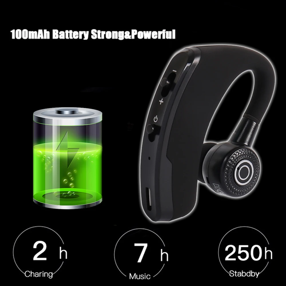 Бренд V9 Bluetooth наушники хэндс фри Бизнес Беспроводной гарнитура с микрофоном