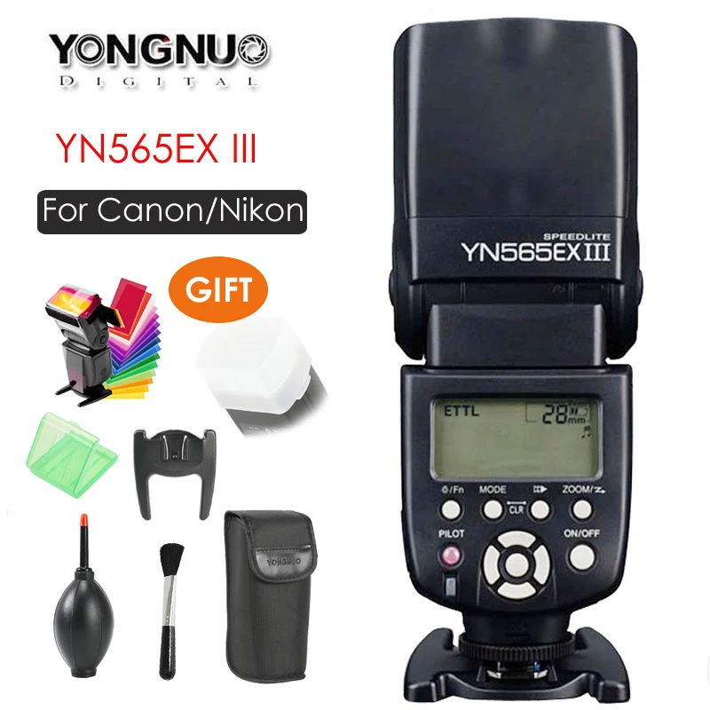 YONGNUO YN-565EX YN565EX III ttl вспышка Speedlite для Nikon D7500 D7200 D7100 D5600 Canon 500D 550D 600D DSLR камера