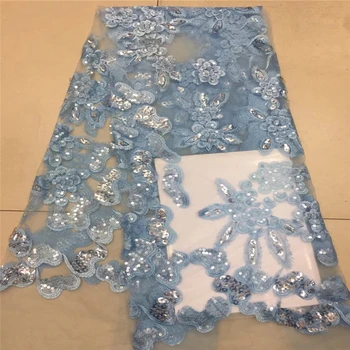 

VILLIEA 3d Flowers High Quality African Lace Fabric Feather Pattern Embroidered French Applique Lace Fabric Cloth For Wedding