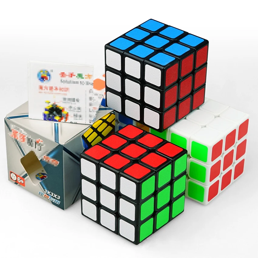 Классическая волшебная игрушка Cube3x3x3 ПВХ стикер блок головоломка скоростной куб красочный обучающий развивающий куб магические игрушки для детей