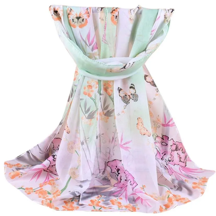

2018 summer women scarf luxury brand fashion quality soft floral scarves female shawls Beach cover-ups wraps #10