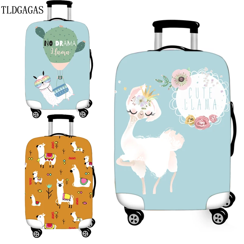 Чехол для багажа с рисунком альпаки, высокая эластичность, чехлы для чемоданов, дорожная сумка на колесах, пылезащитный чехол, аксессуары для путешествий