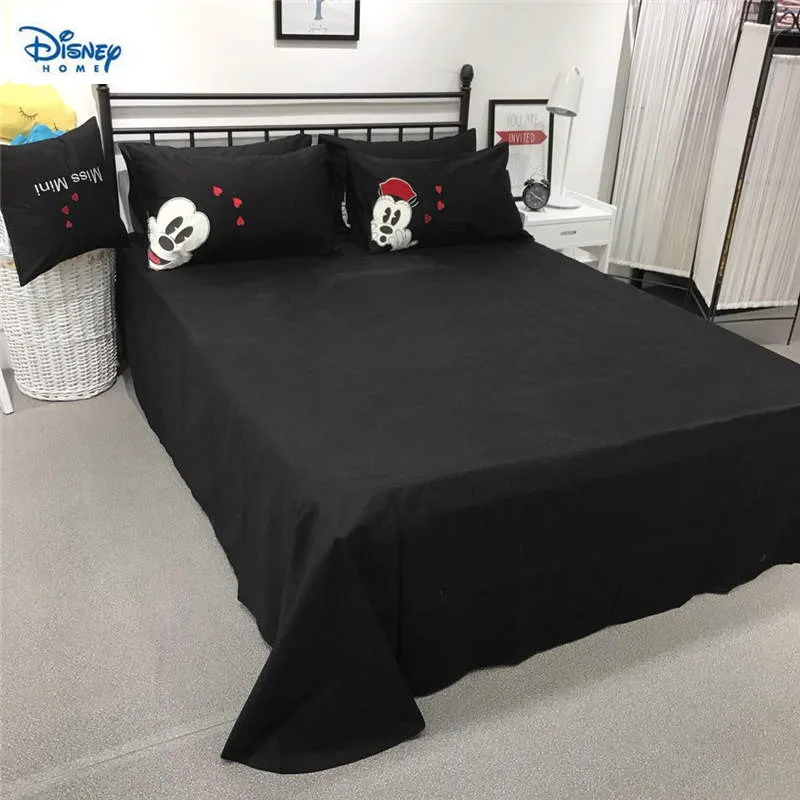 رومانسية ميكي و ميني الفراش مجموعة ملكة حجم ملاءات السرير للأطفال زوجين الزفاف ديكور غرفة نوم الملك غطاء لحاف كامل البياضات