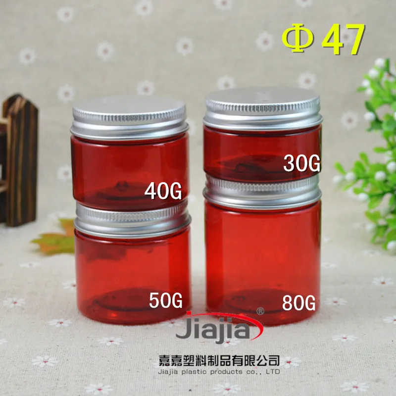 40 г ясно ПЭТ банку, мелких животных jar 40 мл контейнер с бронза/черный/золото алюминиевая крышка, 40 г крем для глаз косметической упаковки