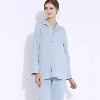 

Pregnant women pajamas cotton long-sleeved month clothing Maternity feeding postpartum breastfeeding Nursing Pyjamas home set