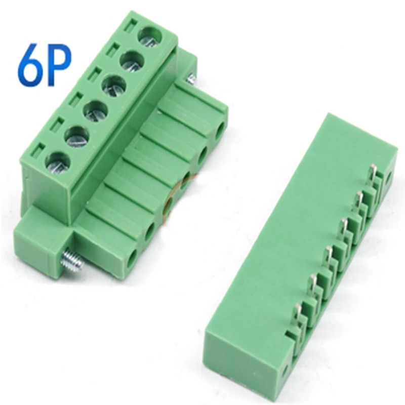 

1SET terminal block 5.08mm green 2P3P4P10P12P16P Bent Curve foot connector