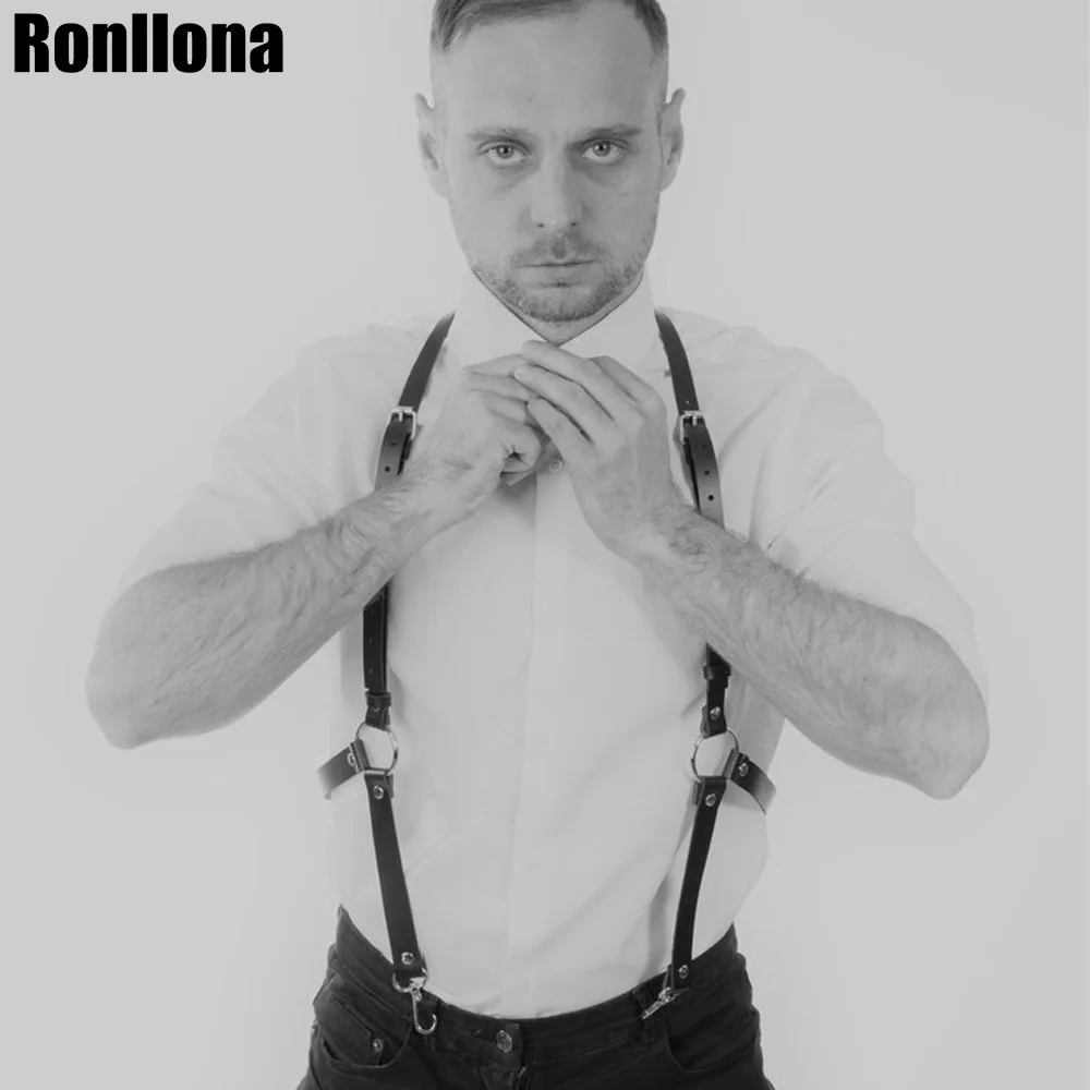 Ronllona кожаный ремень безопасности Для мужчин уплотнительные кольца для пряжки