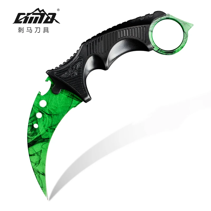 CIMA CSGO допплер Karambit Hawkbill Полный Тан шейный нож ABS оболочка-(ограниченная серия - Цвет: lvse