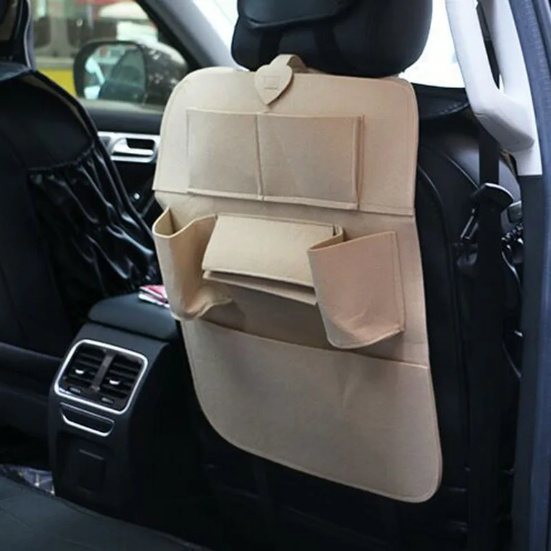 Сумка для хранения автомобиля универсальный органайзер на заднее сиденье коробка войлочные чехлы держатель для заднего кресла мульти-контейнер с карманами укладка Tidying Стайлинг