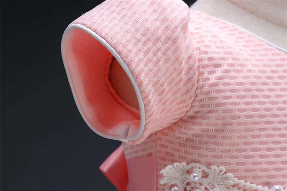 High Quality Flower Daby Dress For Girls Pink Cute Pearl Infant 1 Year Birthday Patry Princess Ball Gown Baby Christening Dress (11)