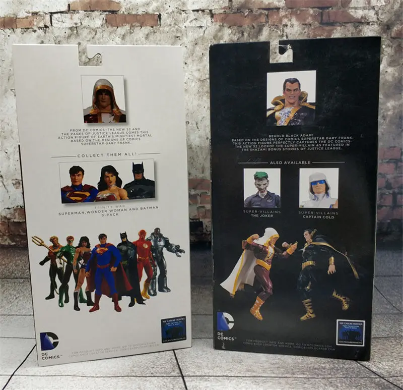 17CM Justice League Billy Batson Shazam Black Adam DC Comics PVC Action Figure Model Toys Collector