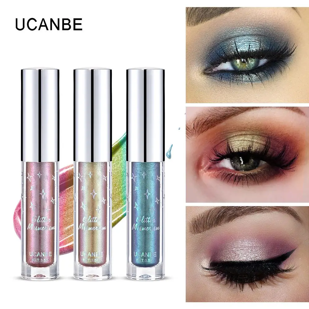 

Holographic Metallic Duochrome Eye Shadow Glow Glitter Shiny Eyeshadow Waterproof Pigment Liquid Eye Shadow Eye Make up Tool