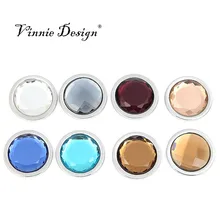 Vinnie Design New Arrival Azar Moeda 33mm para Mulheres DIY Jóias de Vidro Minha Moeda Pingente fit no Quadro 7 Cores Misturadas 10 pçs/lote
