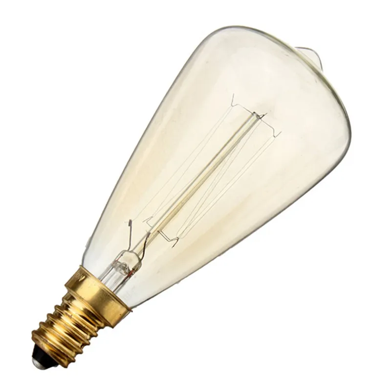 Lâmpada do Bulbo Lote E14 Dimmable Edison Reprodução 40 Watt Incandescente Vintage Luz Bulb w Branco Quente 220-240 v 6 Pçs - St48 4 High Quality Luzes e Iluminação