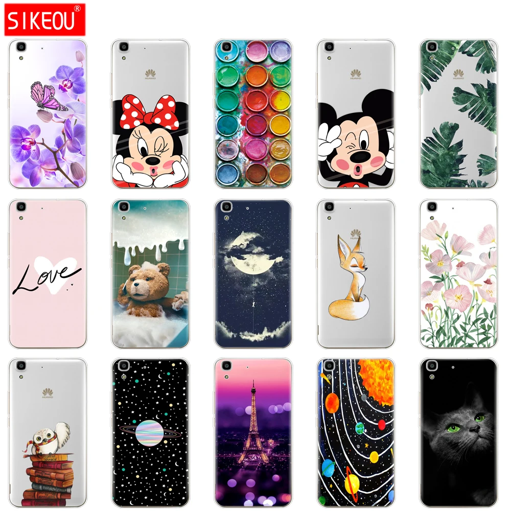 

Honor 4A Case For huawei y6 2015 Case Silicone TPU Cute Back Cover Phone Case On for Huawei Y6 2015 Case Soft bumper coque etui