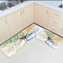 2 шт. Кухня коврики и ковры набор красочные Древо жизни дома Deocr Non Skid области Бегун Коврики Ковер