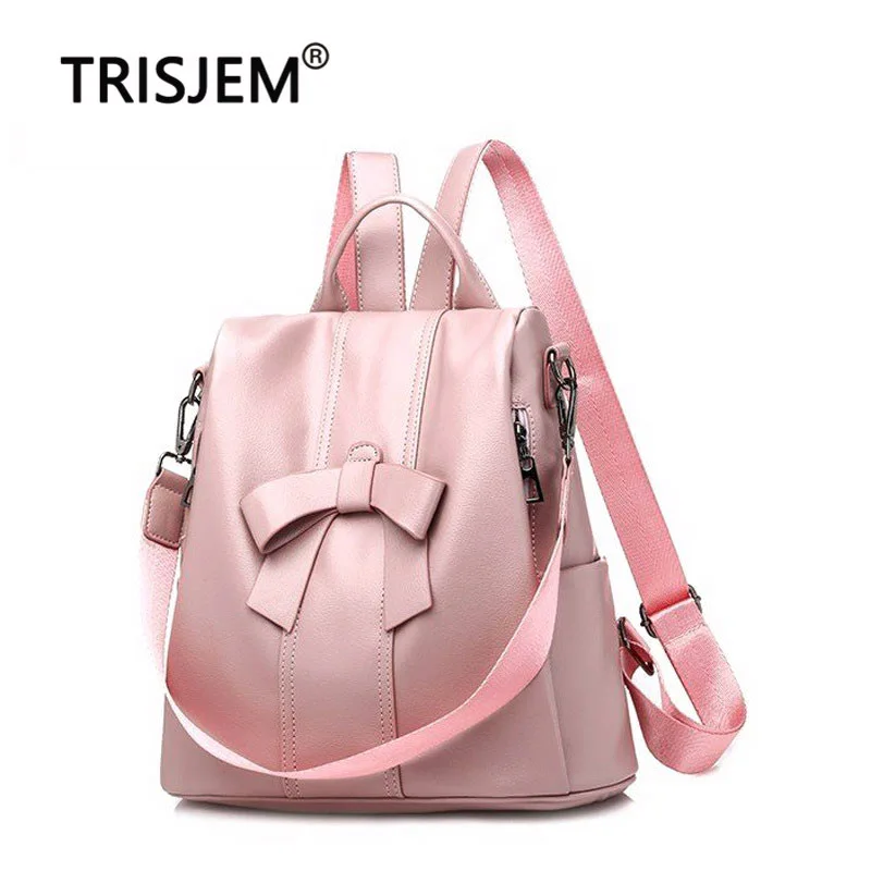 

Women's Backpack 2019 Casual Pink Back Pack Bag Women Quality PU Leather Backpacks Female Cheap School Bags for Teenage Girls