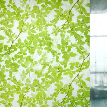

Fashion 45*200cm Green Leaves Glass Frosted Window Film Sticker Room Privacy Protection Decorative Film