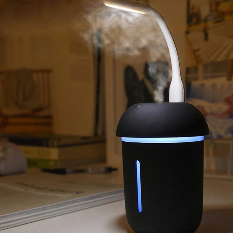 

3 in1 Creative USB Aroma Essential Oil Diffuser Ultrasonic Cool Mist Humidifier Air Purifier LED Light With Mini Fan 200ml